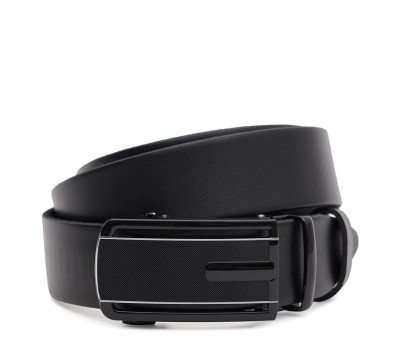 Чоловічий шкіряний ремінь Borsa Leather 125v1genav37-black