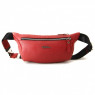 Сумка на пояс шкіряне жіноче (бананка) Tom Stone 123-Red червона