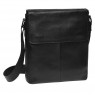 Чоловіча шкіряна сумка на плече Borsa Leather K18168-black