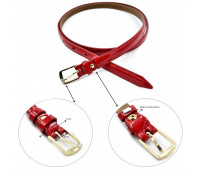 Жіночий шкіряний ремінь Lemon Червоний 