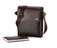 Чоловіча сумка з натуральної шкіри LeGRAND collection 319-4 Brown коричнева